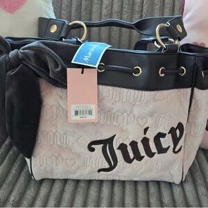 Juicy Couture Black and Pink Tote Bag